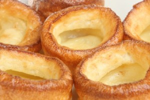 Freshly baked Yorkshire puddings